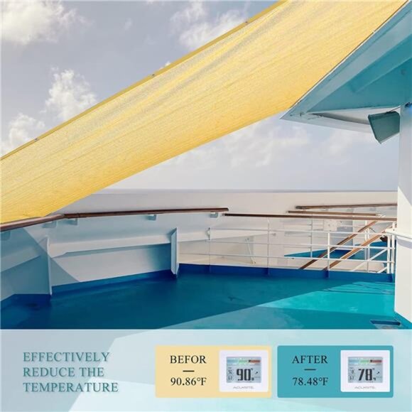 Outdoor Sun Shade Cloth, 10’ x 20’, Pergola, Deck, and Backyard Patio Sunshade - Picture 6 of 8